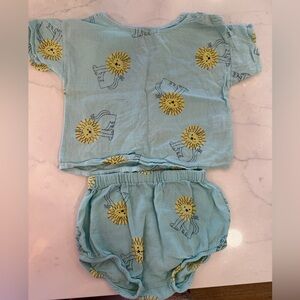 Bobo Choses Lion 12 18 Blue Set Bloomers Mini Rodini Misha Puff